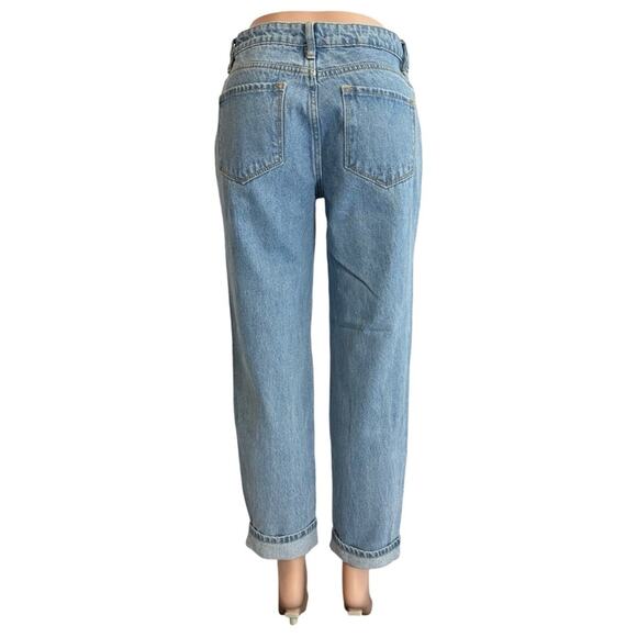 Fashion Nova Best Of You Boyfriend Jeans - Medium Blue Wash SZ 9 $55 - Picture 8 of 15